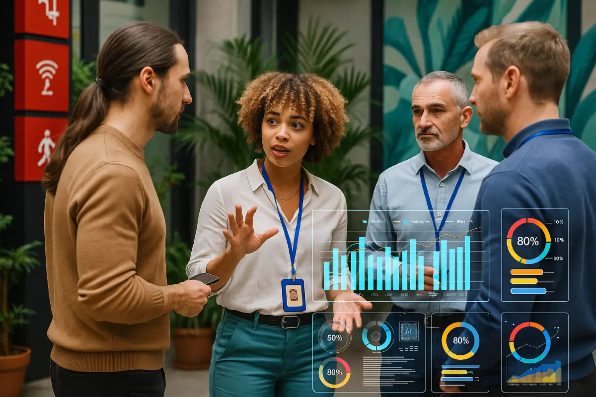 event audience listening to speaker